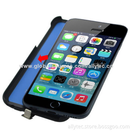 2800mAh Power case for iPhone 6, with 5 blue LEDs display capacity